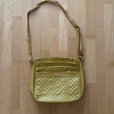 Tan and cream AGO shoulder bag 