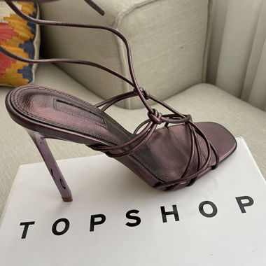 Topshop High Heels in Metallic Lila . Gr 39