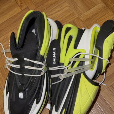 Balmain Sneaker schwarz mit neongelben Details
