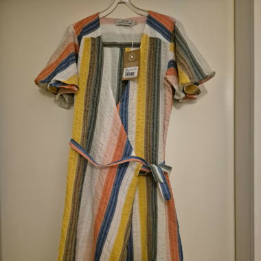 Dedicated: Wrapdress Kungshamn Stripes Multi Color