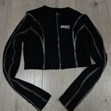 Haut zippé noir ANGEL