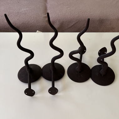 Black Metal Wall Hook Candle Holders