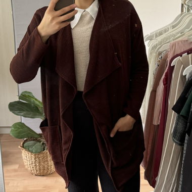 Cardigan rot bordeaux 