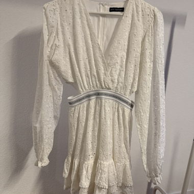 Abito bianco in pizzo QUZU