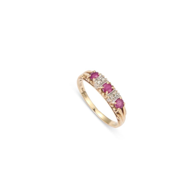 9ct Gold Ruby & Diamond Ring