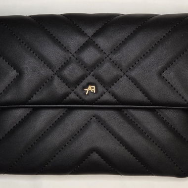 Quilted black chain bag