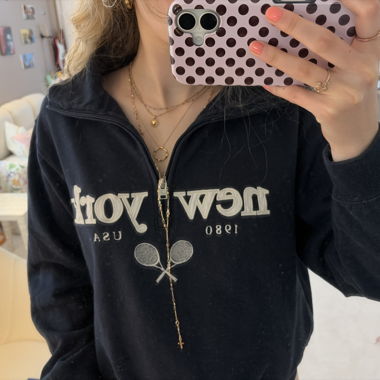New York half-zip sweatshirt