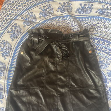 Jupe noire similicuir – Camaïeu