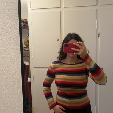Maglione in Cashmere Morbido a Righe