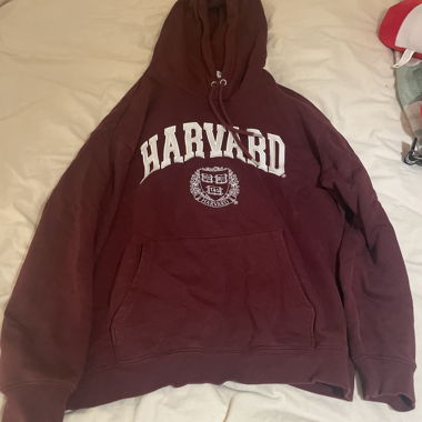 Felpa con cappuccio Harvard bordeaux