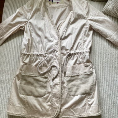 Airfield Jacket Longjacket White Beige Gr. 36 S