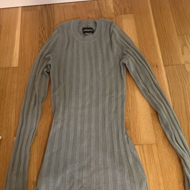 Mint Rippstrick-Pullover