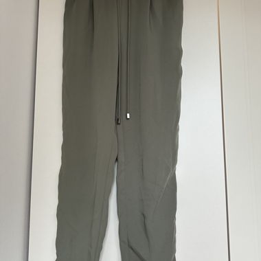 Pantalon Zara à cordon de serrage, olive