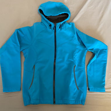 Blue Softshell Jacket with Hood
