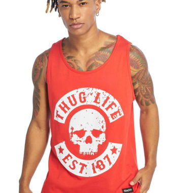 THUG LIFE Est 187 Débardeur Homme Rouge NEUF & Avec étiquette