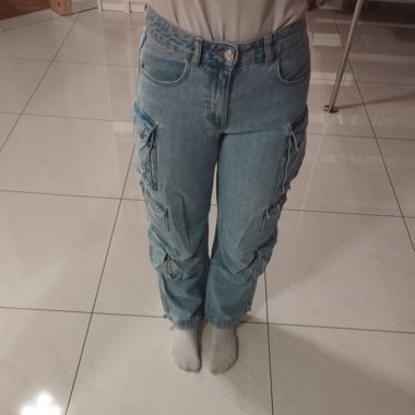 Cargo Jeans Blau Grösse XXS/32