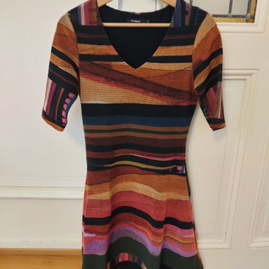 Desigual Kleid, gestreift, mehrfarbig, Gr. S