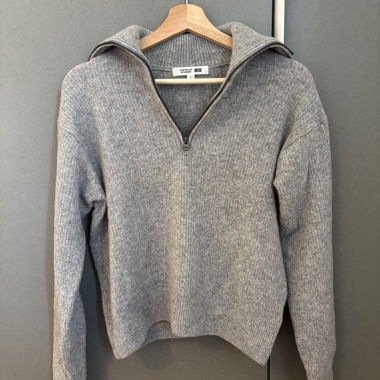 Grey Zip-Up Sweater Uniqlo Comptoir des Cotonniers