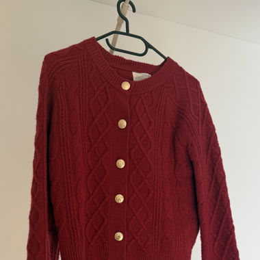 Women’s Red Cardigan (M)