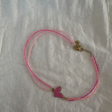 Handmade butterfly choker