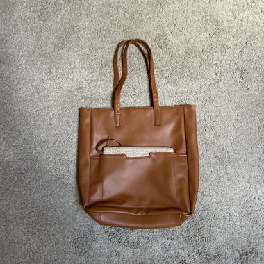 Sac marron avec petite pochette