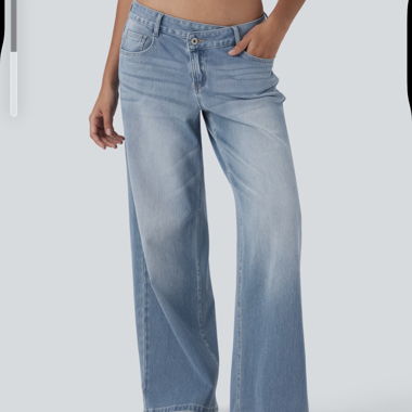 Jeans wide-leg a lavaggio chiaro