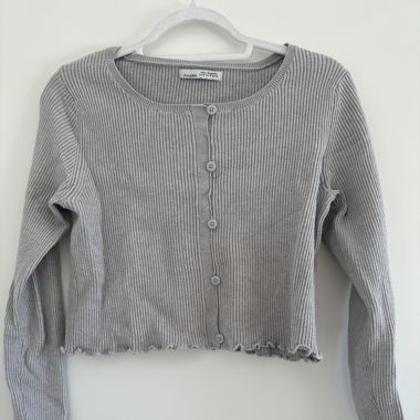 Pull à bouton effet jacket