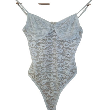 White Lace Bodysuit Berskha Size S