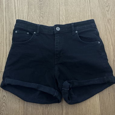 Short in denim nero Bershka