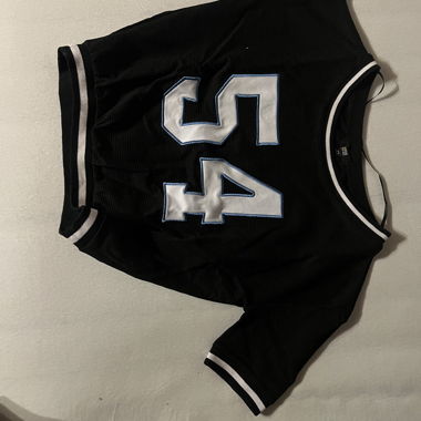 Schwarzes YES OR NO Crop-Top XS