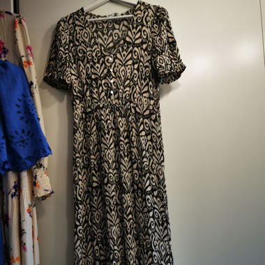 Maxikleid olive/beige