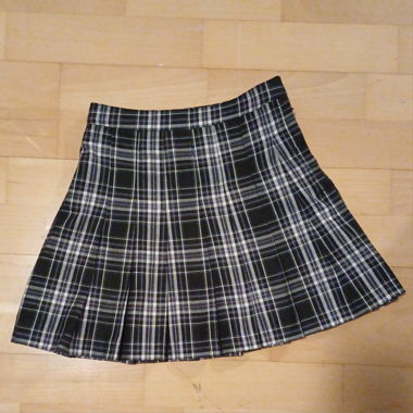Pleated purple black skirt