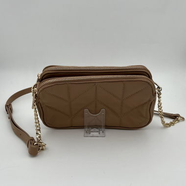 Sac bandoulière beige matelassé