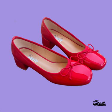 very cute red ballerina pumps❤️🍒⭐️