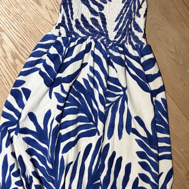 Blue-and-White Summer Dress