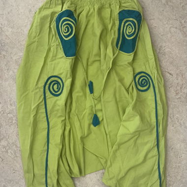 Pantalon hareem vert
