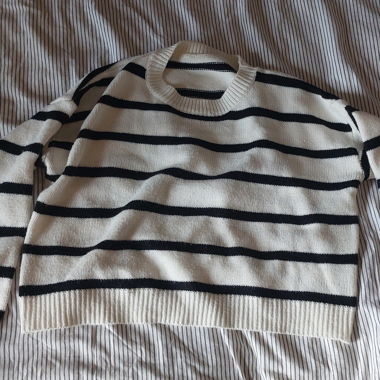 Pull en maille rayé