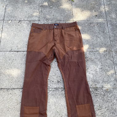 Pantalon brun large boohooman