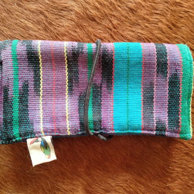 Colorful tobacco fabric bag with zipper