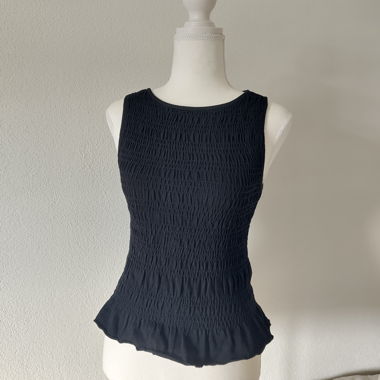 Top smock nero