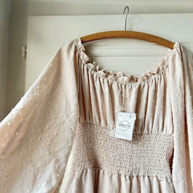 Smocked dress light pink
