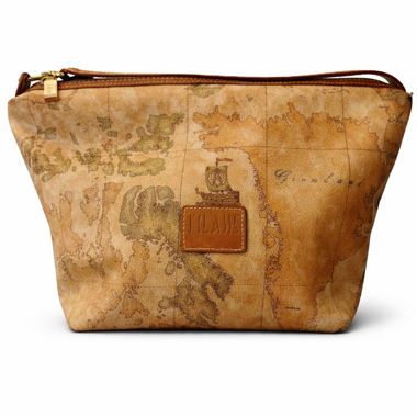 Map Print Cosmetic Bag