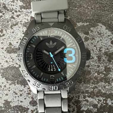 Black and Grey Adidas Watch