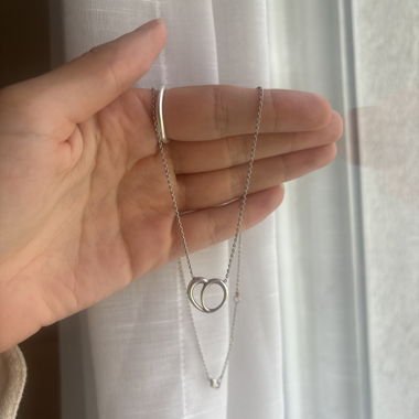 Collier en argent Georg Jensen Offspring Heart
