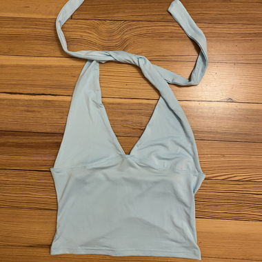 Light blue top