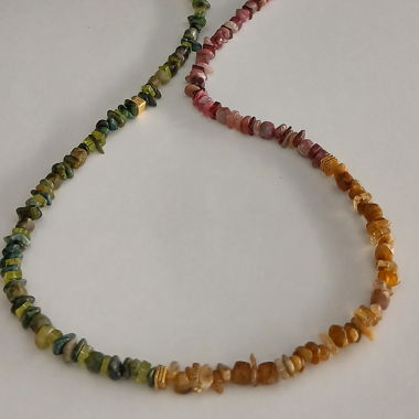 Collier en tourmaline - bracelet portefeuille dégradé de couleur