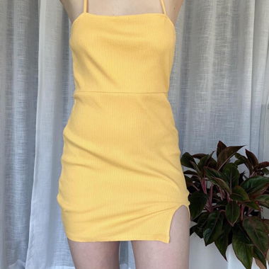 Robe jaune ASOS