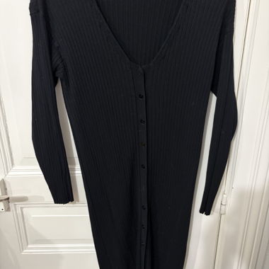 Rippstrick-Cardigan-Kleid