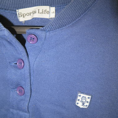 Blue pullover sweatshirt