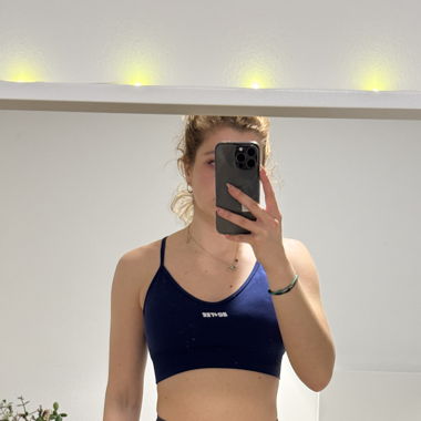 Botee cobalt blue strappy sports bra